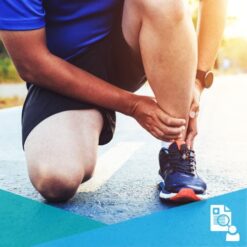 man with ankle pain