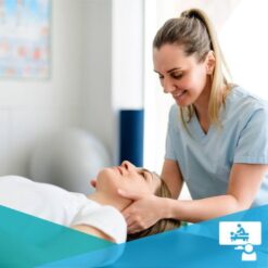 Chiropractor doing neck manipulation on a woman