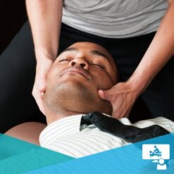Chiropractor manipulating a patient's neck