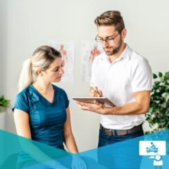 woman being assessed by a Chiropractor