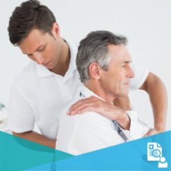 Chiropractor does spinal manipulation on a man