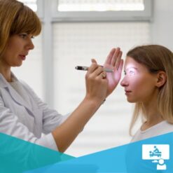 woman being examined for concussion symptoms