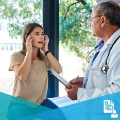 woman with vestibular syndrome