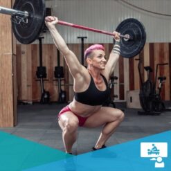 a woman weight lifting