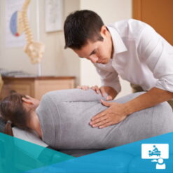 Chiropractor manipulating a patients lower back