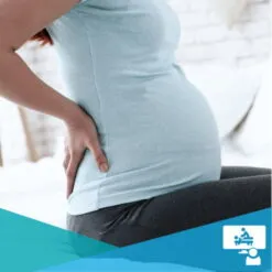 a pregnant woman with low back pain