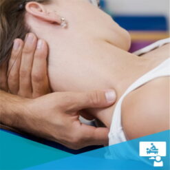 Female patient getting Chiropractic treatment for subacromial impingement