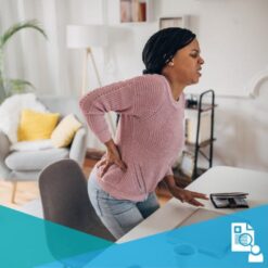 A woman with lower back pain