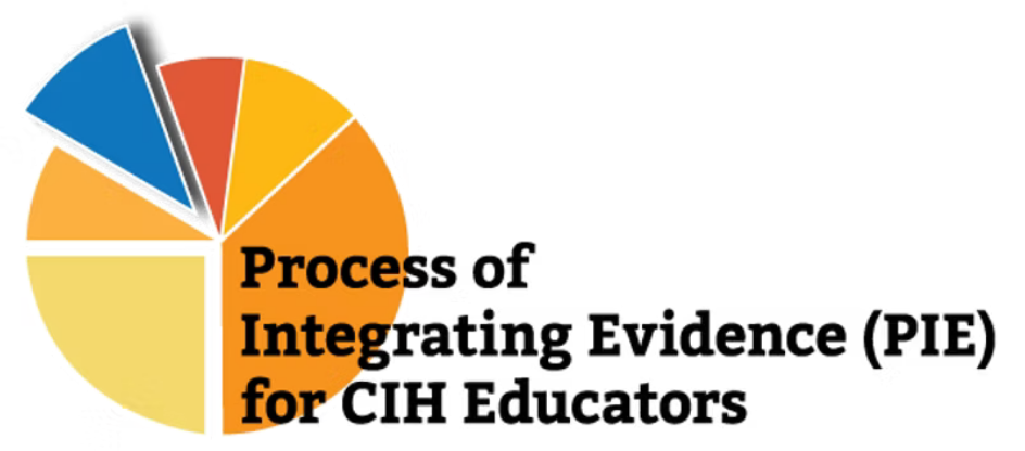 Process of integrating evidence (PIE) for complimentary and integrative health (CIH) educators conference logo